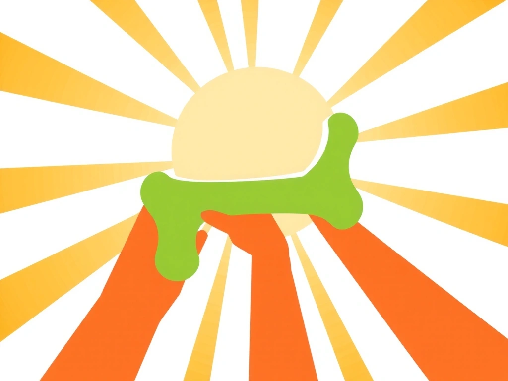 Illustration de la Vitamine D, soleil et os